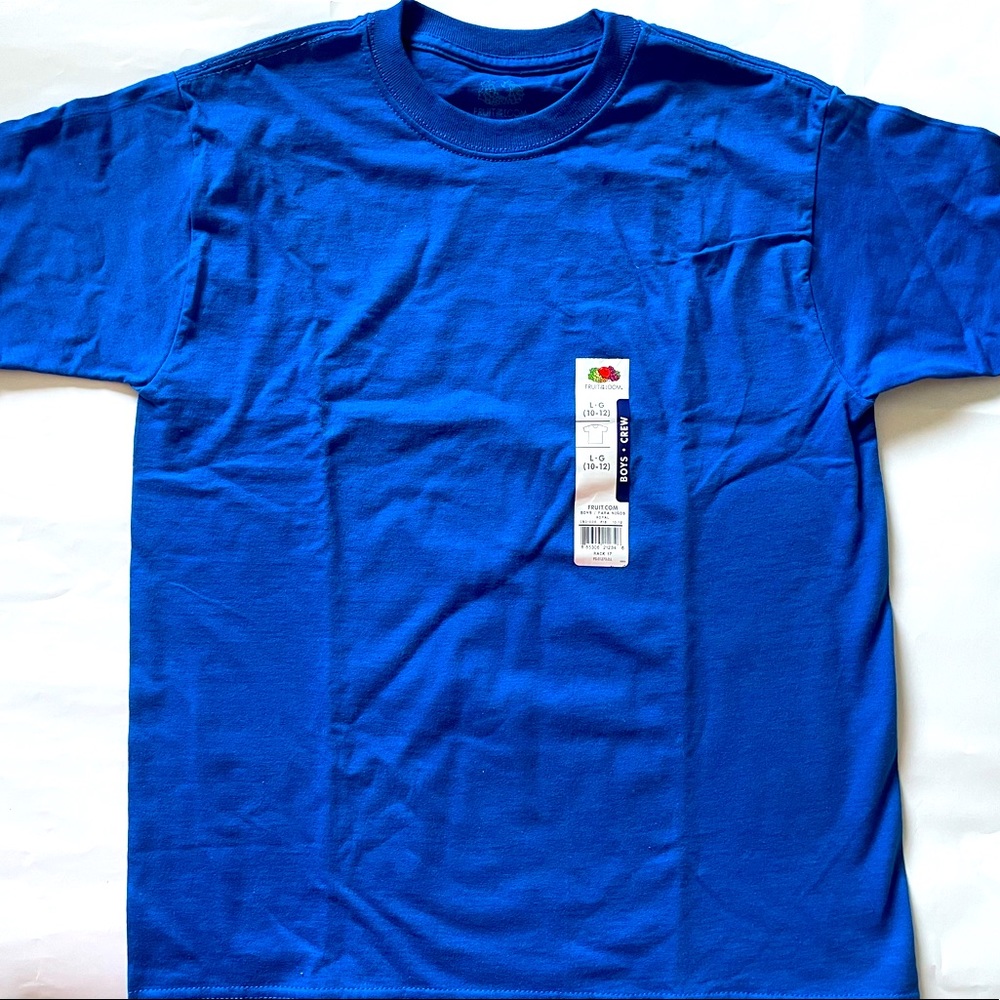 Brand New, never worn Boy’s Large Fruit of the Loom Crew Tee!!!